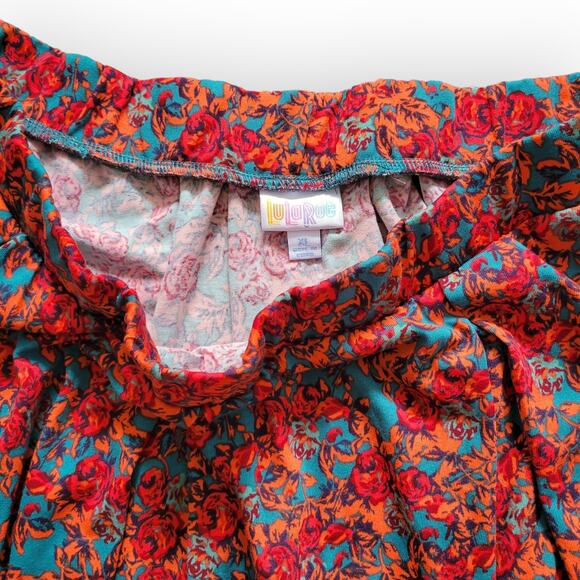 Lularoe Madison Box Pleats w/ Pockets Floral Pink/Green Skirt Women Sz XL - Picture 3 of 8